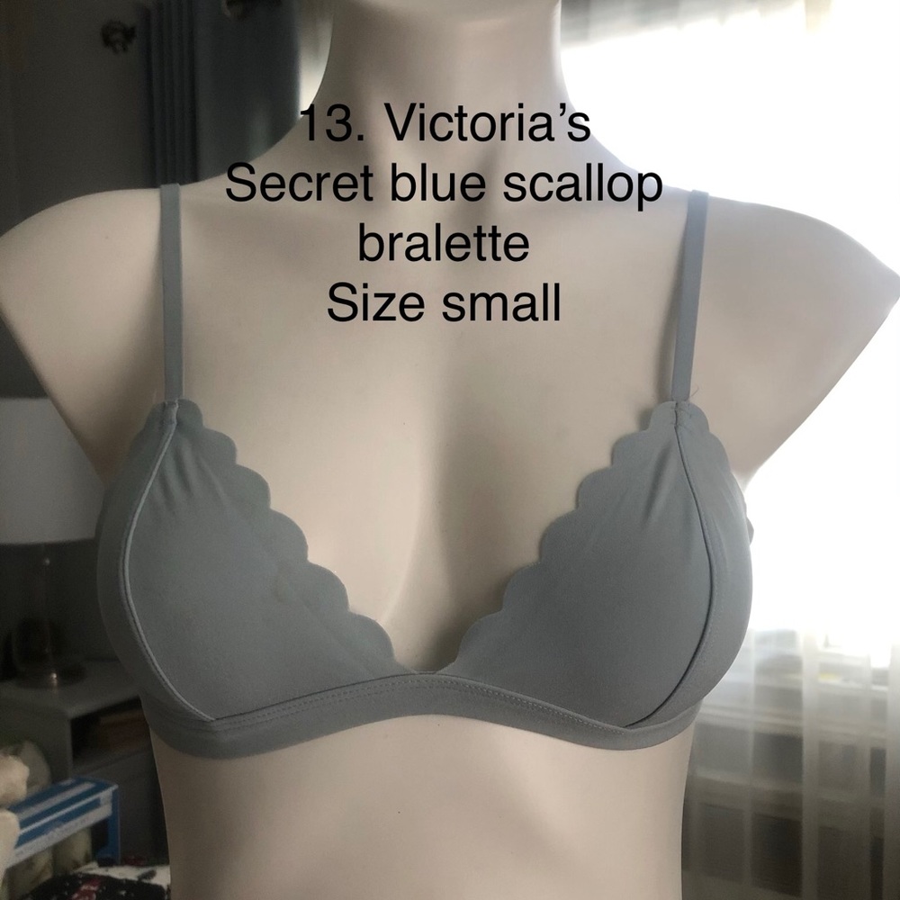 Blue scallop bralette